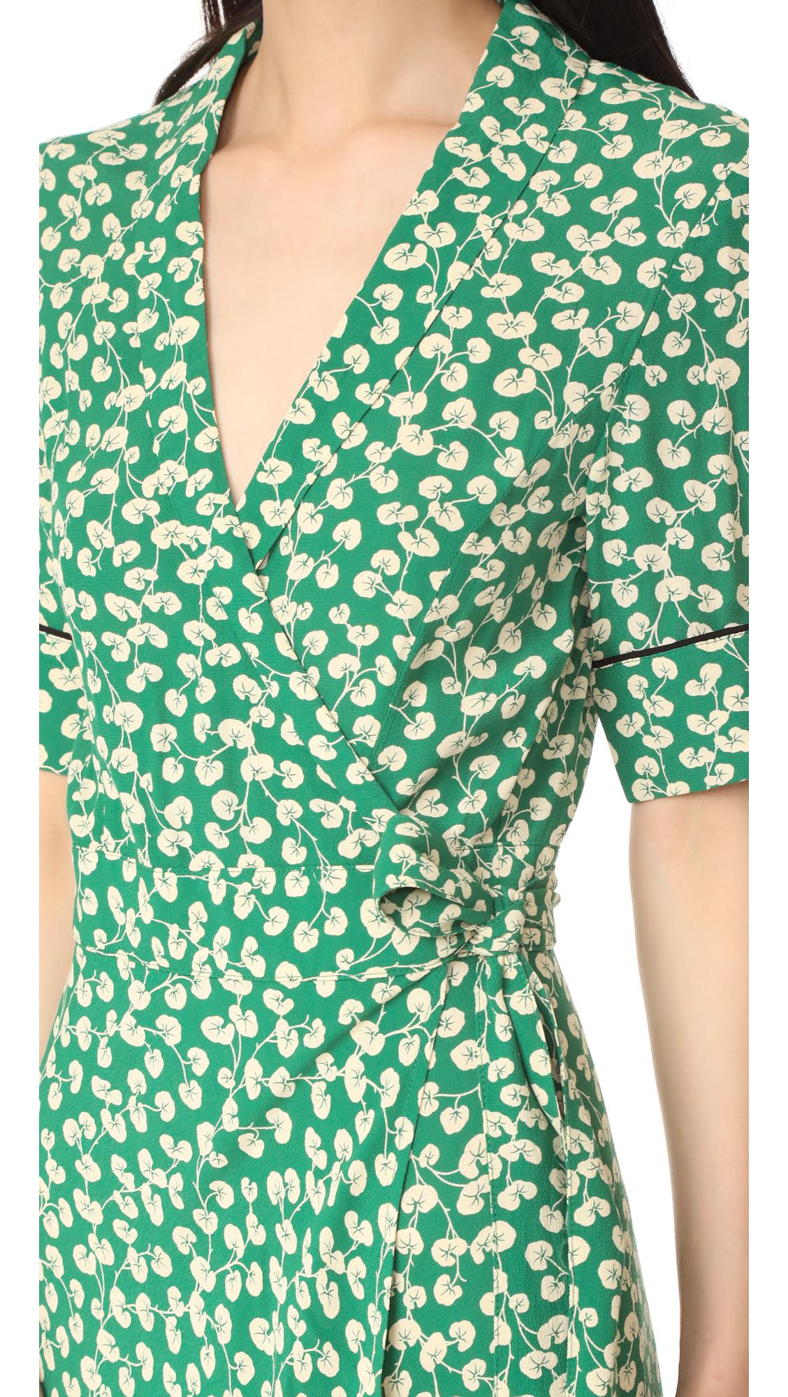 Ganni dalton top crepe wrap dress